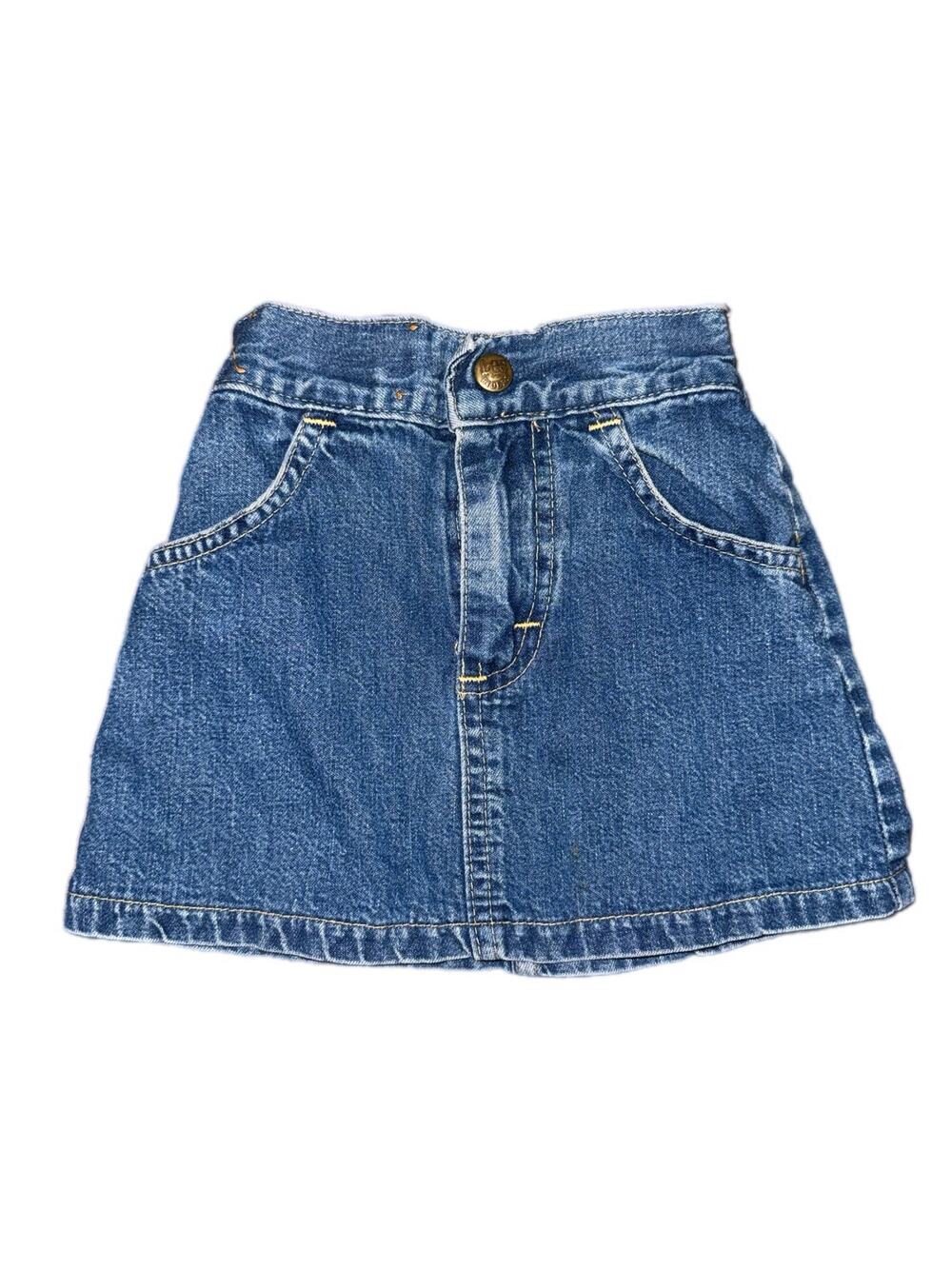Vintage Lee 80’s-90’s Denim Blue Toddler Girls Skirt Size 24 month